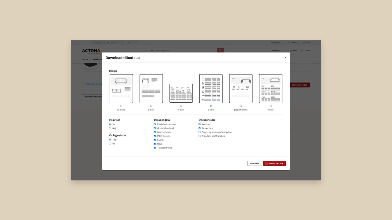 Tilbudsgenerator i Actonas nye e-handelsløsning