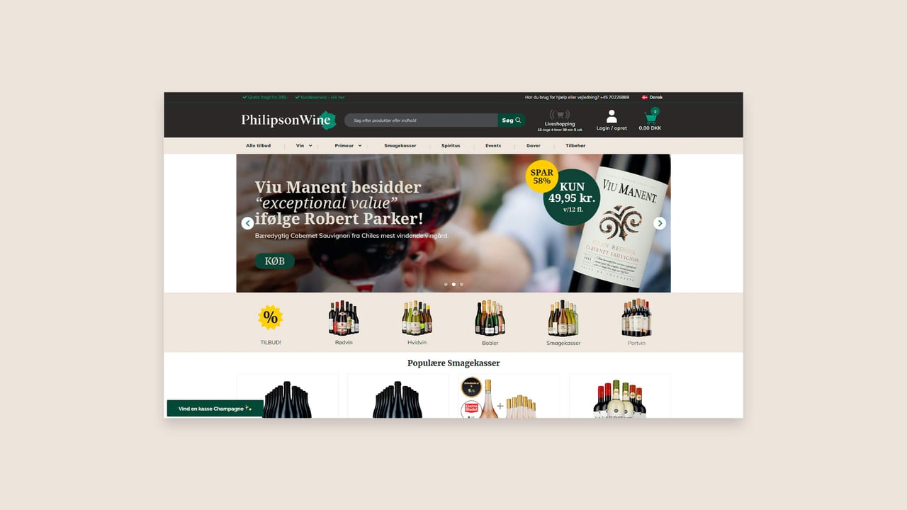 Philipson Wine har fået en toptunet webshop - Co3