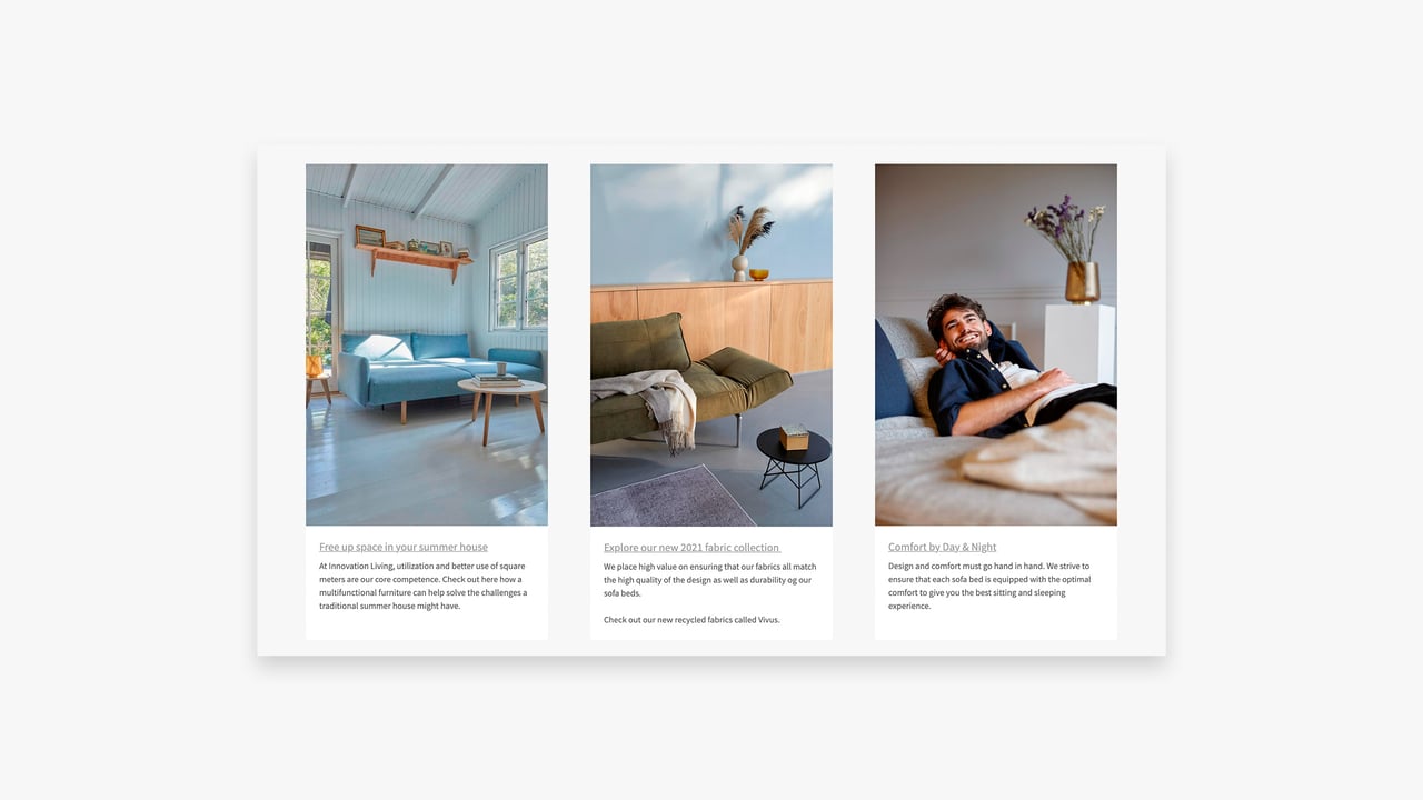 E-handel inspiration på website