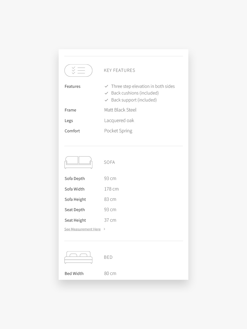 Produktbeskrivelse på mobil