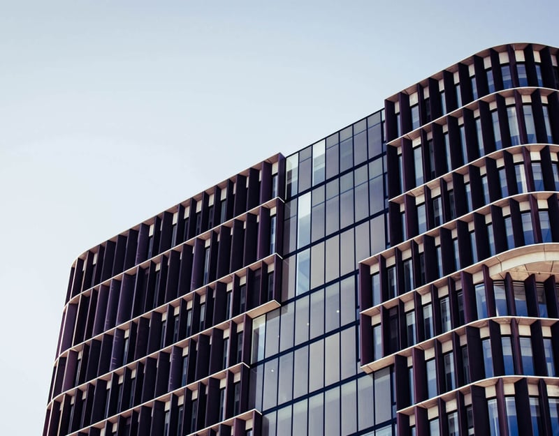 Picture of a modern building with many windows