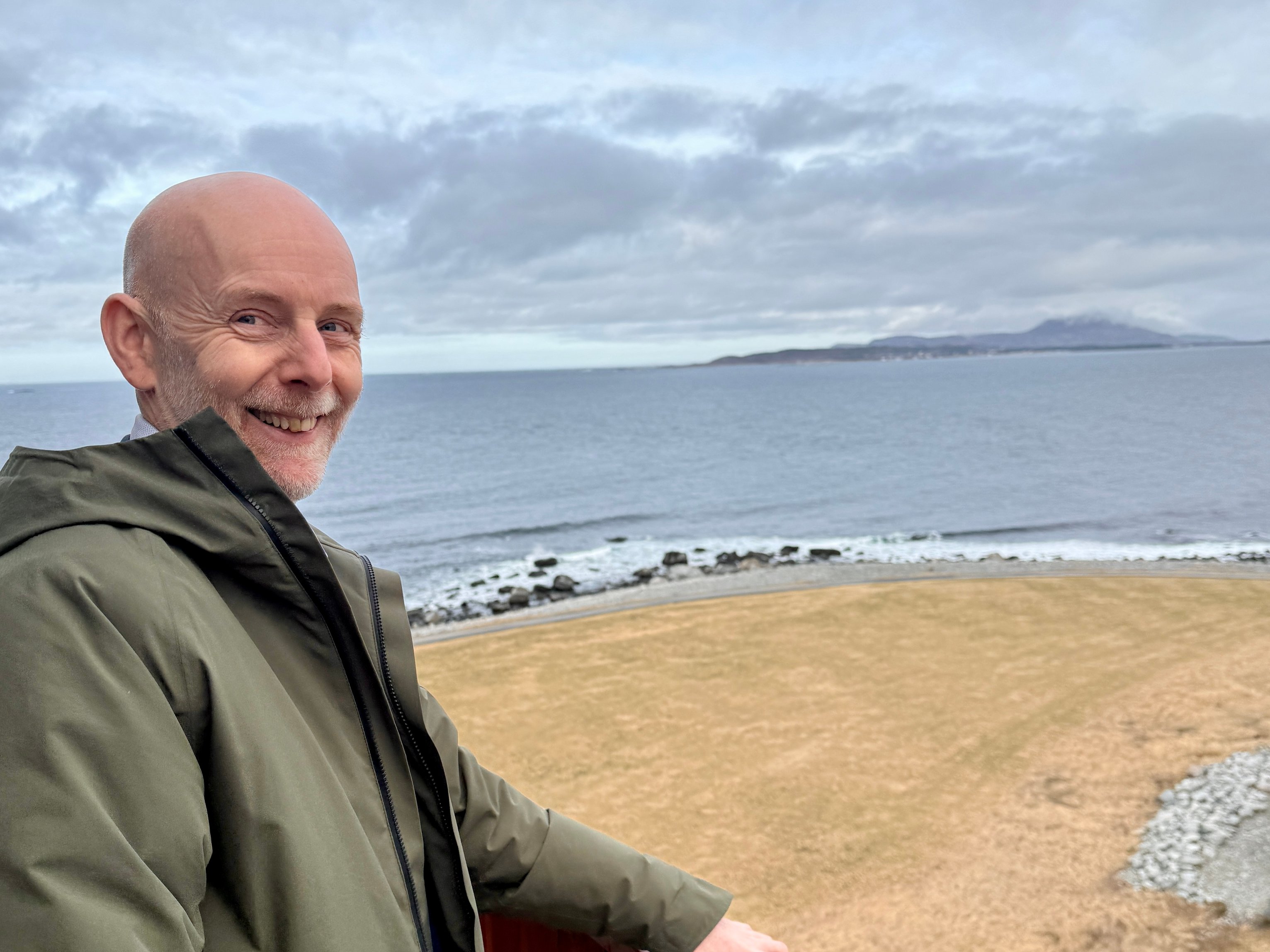 Torstein Ødegård i Twoday på Alnes fyr