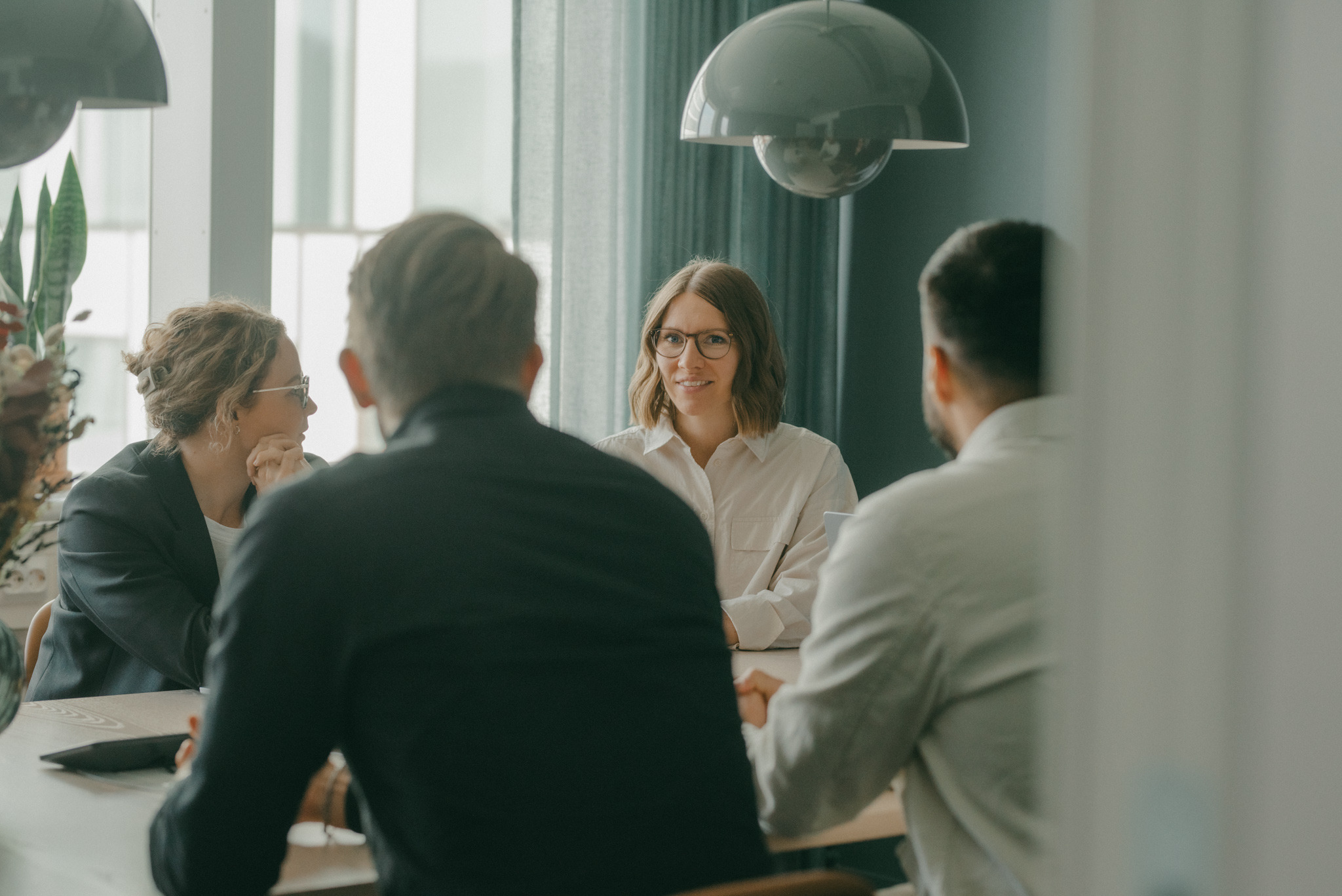 People in a meeting