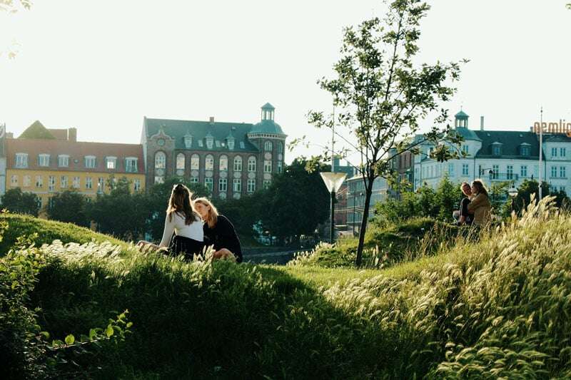 People in public park